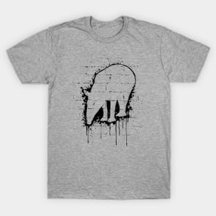 Fancy Urban Graffiti Street Art Tapir Silhouette T-Shirt